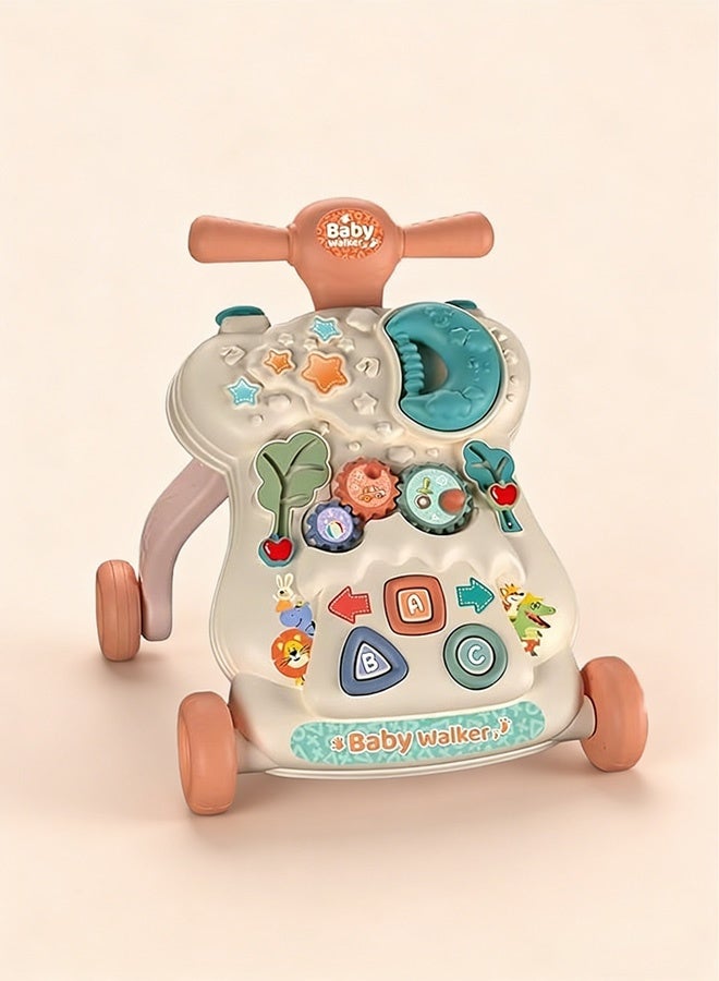 أجريون 3 في 1 مشاية أطفال 3 في 1 للبنات والأولاد مشاية للجلوس والوقوف، مركز أنشطة تعليمية مع لوحة لعب قابلة للإزالة تصميم ألعاب مشي للأطفال الرضع والبنات (أخضر) - Image 1